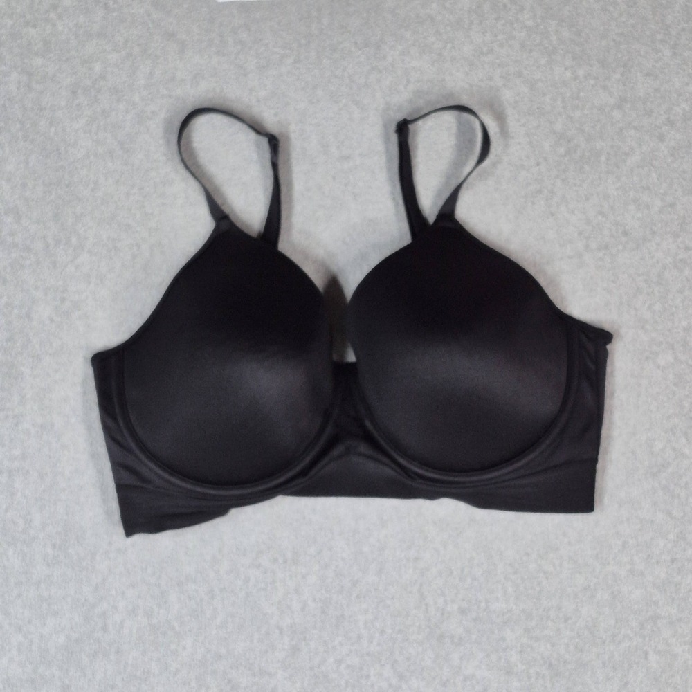 Bali Women Bra 38D Black T Shirt Underwired Strap Lightly Lined